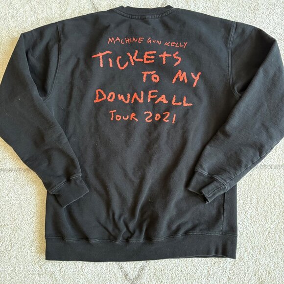 Machine Gun Kelly ‘Tickets To My Downfall’ 2021 Tour Crewneck Sweatshirt Merch - Picture 3 of 7